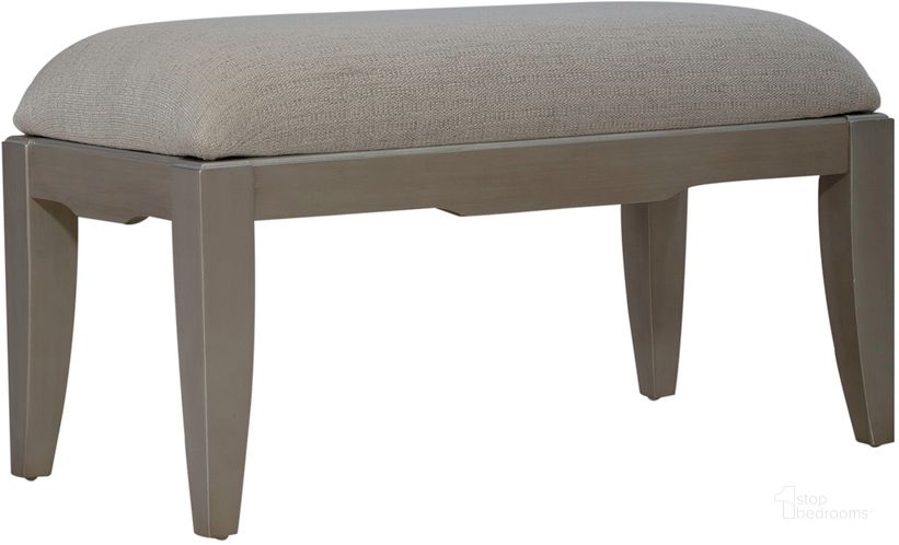 The appearance of Montage Platinum Vanity Bench designed by Liberty in the modern / contemporary interior design. This gray piece of furniture  was selected by 1StopBedrooms from Montage Collection to add a touch of cosiness and style into your home. Sku: 849-BR99. Product Type: Bedroom Bench. Material: Poplar. Image1