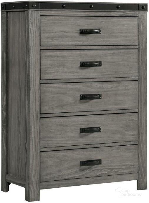The appearance of Montauk Gray 5 Drawer Chest designed by Picket House in the transitional interior design. This gray piece of furniture  was selected by 1StopBedrooms from Montauk Collection to add a touch of cosiness and style into your home. Sku: WE600CH. Product Type: Chest. Material: Pine. Image1