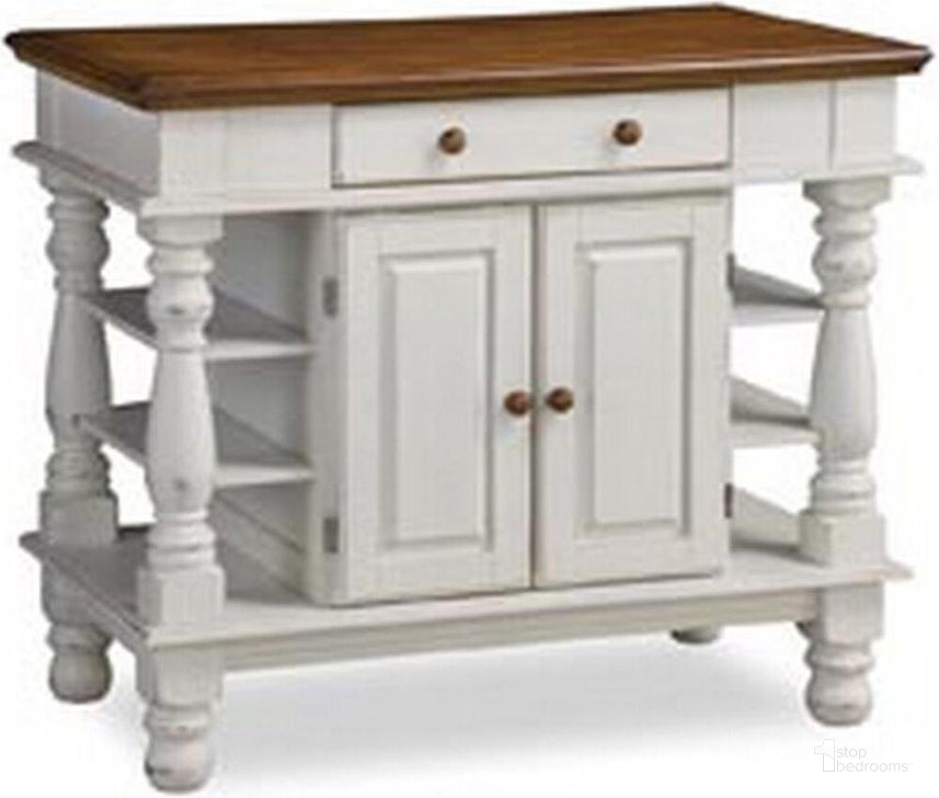 The appearance of Montauk Off White Kitchen Island 5094-94 designed by Homestyles in the traditional interior design. This off white piece of furniture  was selected by 1StopBedrooms from Montauk Collection to add a touch of cosiness and style into your home. Sku: 5094-941;5094-942. Material: Wood. Product Type: Kitchen Island. Image1