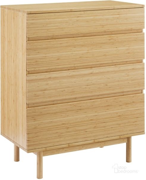 The appearance of Monterey 4 Drawer High Chest In Wheat designed by Greenington in the modern / contemporary interior design. This wheat piece of furniture  was selected by 1StopBedrooms from Monterey Collection to add a touch of cosiness and style into your home. Sku: GMT0005WH. Product Type: Chest. Material: Bamboo. Image1