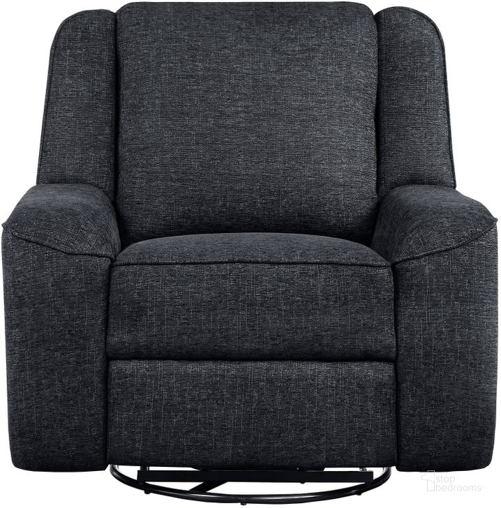 The appearance of Monterey Swivel Reclining Chair In Black designed by Homelegance in the modern / contemporary interior design. This black piece of furniture  was selected by 1StopBedrooms from Monterey Collection to add a touch of cosiness and style into your home. Sku: 8530EB-1. Product Type: Reclining Chair. Material: Chenille. Image1