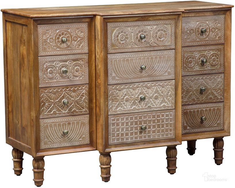 The appearance of Montrose 12 Drawer Accent Cabinet designed by Liberty in the traditional interior design. This honey piece of furniture  was selected by 1StopBedrooms from Montrose Collection to add a touch of cosiness and style into your home. Sku: 2054-AC4836. Material: Wood. Product Type: Accent Cabinet. Image1