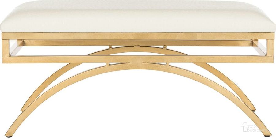 The appearance of Moon Clear and Gold Arc Bench designed by Safavieh in the modern / contemporary interior design. This cream piece of furniture  was selected by 1StopBedrooms from Moon Collection to add a touch of cosiness and style into your home. Sku: FOX6250A. Product Type: Bench. Material: Iron. Image1