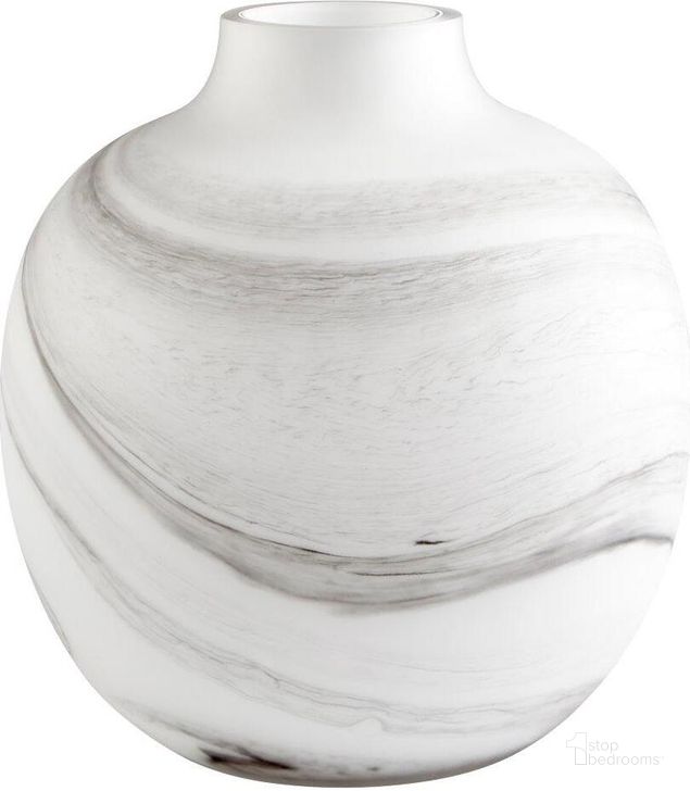 The appearance of Moon Mist White And Black Swirl 11 Inch Vase designed by Cyan Design in the modern / contemporary interior design. This black and white piece of furniture  was selected by 1StopBedrooms from Moon Collection to add a touch of cosiness and style into your home. Sku: 10468. Material: Glass. Product Type: Vase.