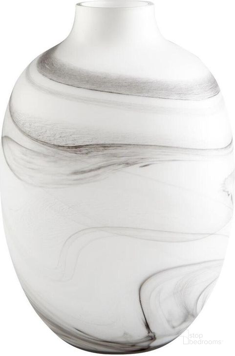 The appearance of Moon Mist White And Black Swirl 15 Inch Vase designed by Cyan Design in the modern / contemporary interior design. This black and white piece of furniture  was selected by 1StopBedrooms from Moon Collection to add a touch of cosiness and style into your home. Sku: 10469. Material: Glass. Product Type: Vase.