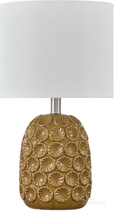 The appearance of Moorbank Amber Table Lamp designed by Signature Design by Ashley in the transitional interior design. This amber piece of furniture  was selected by 1StopBedrooms from Moorbank Collection to add a touch of cosiness and style into your home. Sku: L180084. Material: Ceramic. Product Type: Table Lamp. Image1