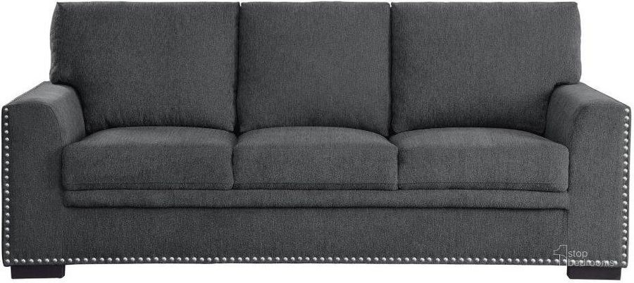 The appearance of Morelia Charcoal Sofa designed by Homelegance in the modern / contemporary interior design. This charcoal piece of furniture  was selected by 1StopBedrooms from Morelia Collection to add a touch of cosiness and style into your home. Sku: 9468CC-3. Product Type: Sofa. Material: Chenille. Image1