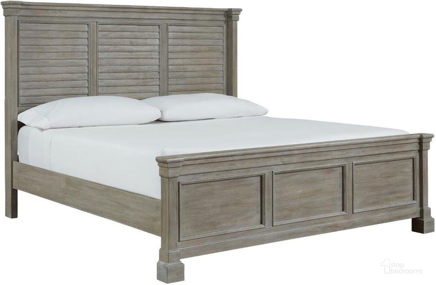 The appearance of Moreshire Bisque King Panel Bed designed by Signature Design by Ashley in the transitional interior design. This bisque piece of furniture  was selected by 1StopBedrooms from Moreshire Collection to add a touch of cosiness and style into your home. Sku: B799-58;B799-56;B799-97. Bed Type: Panel Bed. Material: Wood. Product Type: Panel Bed. Bed Size: King. Image1