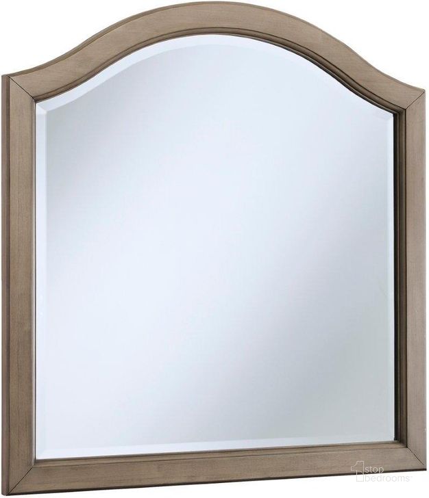 The appearance of Morewood Light Gray Dresser Mirror 0qd24312706 designed by Bennett Interiors in the transitional interior design. This light gray piece of furniture  was selected by 1StopBedrooms from Morewood Collection to add a touch of cosiness and style into your home. Sku: B733-26. Material: Wood. Product Type: Dresser Mirror. Image1