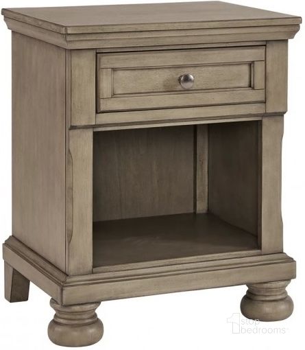 The appearance of Morewood Light Gray Nightstand 0qd24312700 designed by Bennett Interiors in the traditional interior design. This light gray piece of furniture  was selected by 1StopBedrooms from Morewood Collection to add a touch of cosiness and style into your home. Sku: B733-91. Material: Wood. Product Type: Nightstand. Image1