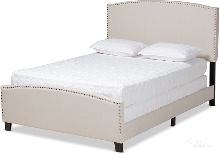 The appearance of Morgan Modern Transitional Beige Fabric Upholstered King Size Panel Bed designed by Baxton Studio in the transitional interior design. This beige piece of furniture  was selected by 1StopBedrooms from Morgan Collection to add a touch of cosiness and style into your home. Sku: Morgan-Beige-King. Bed Type: Panel Bed. Product Type: Panel Bed. Bed Size: King. Material: MDF. Image1