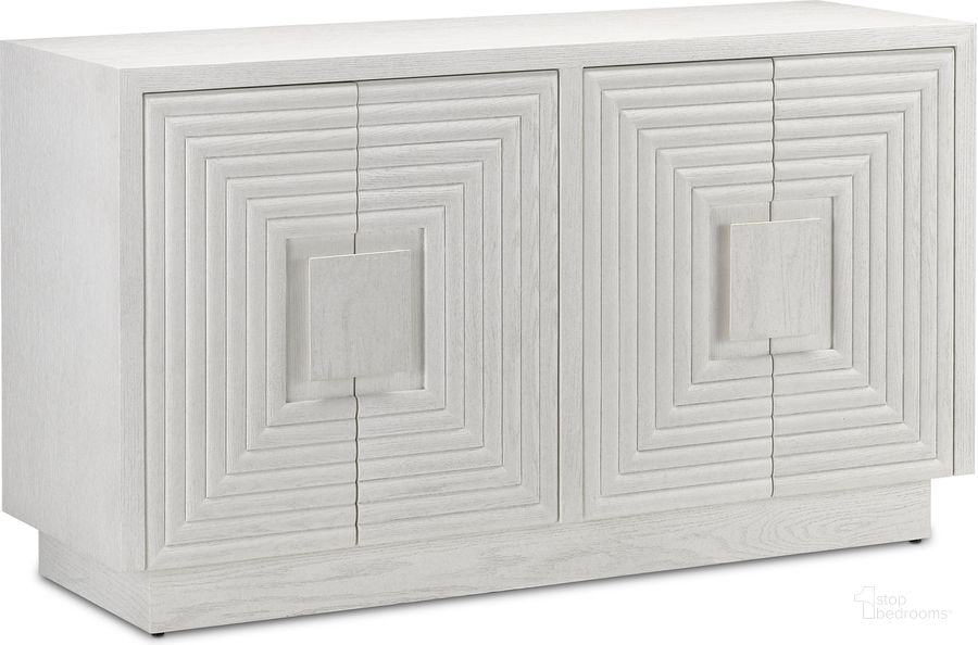 The appearance of Morombe White Cabinet designed by Currey & Company in the modern / contemporary interior design. This white piece of furniture  was selected by 1StopBedrooms from Morombe Collection to add a touch of cosiness and style into your home. Sku: 3000-0151. Product Type: Cabinet. Material: Wood Veneer. Image1