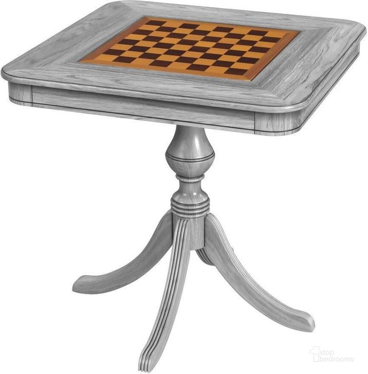 The appearance of Morphy Powder Gray Game Table designed by Butler Specialty Company in the traditional interior design. This gray piece of furniture  was selected by 1StopBedrooms from Morphy Collection to add a touch of cosiness and style into your home. Sku: 4112418. Product Type: Game Table. Material: Rattan. Image1