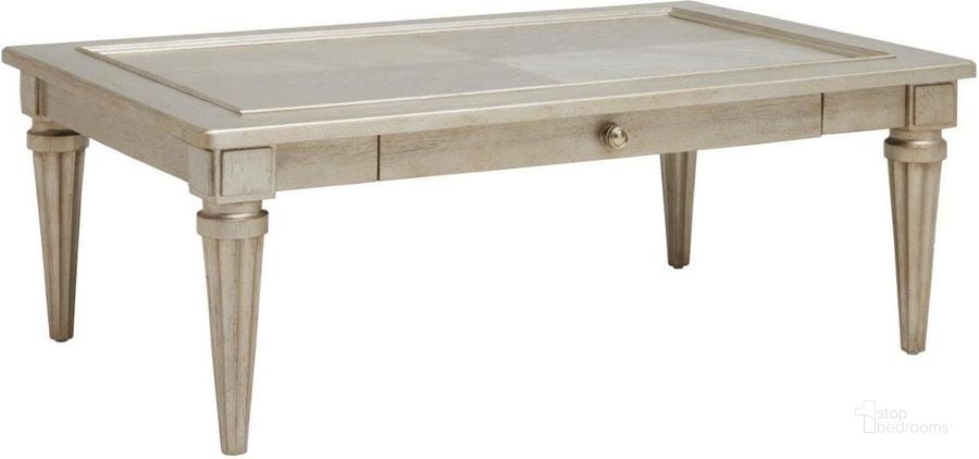 The appearance of Morrissey Bezel Kirke Cocktail Table designed by A.R.T. in the transitional interior design. This gray piece of furniture  was selected by 1StopBedrooms from Morrissey Collection to add a touch of cosiness and style into your home. Sku: 218300-2727. Material: Wood. Product Type: Cocktail Table. Image1