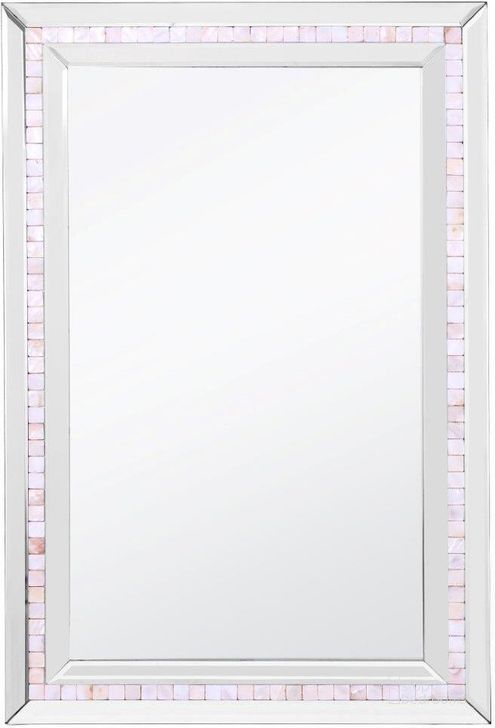 The appearance of Mosaic Tiled Frame Mirror In Pink designed by Camden Isle Furniture in the modern / contemporary interior design. This pink piece of furniture  was selected by 1StopBedrooms from  to add a touch of cosiness and style into your home. Sku: 86303. Product Type: Mirror. Image1