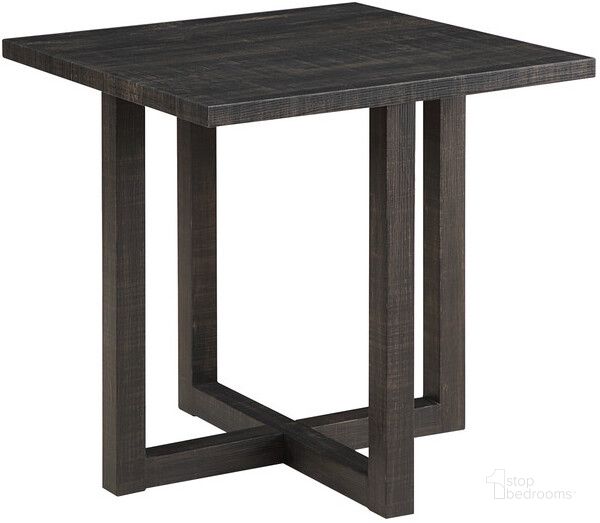 The appearance of Moseberg Gray Oak End Table designed by Lilola Home in the modern / contemporary interior design. This gray oak piece of furniture  was selected by 1StopBedrooms from Moseberg Collection to add a touch of cosiness and style into your home. Sku: 98016. Product Type: End Table. Material: Rubberwood. Image1