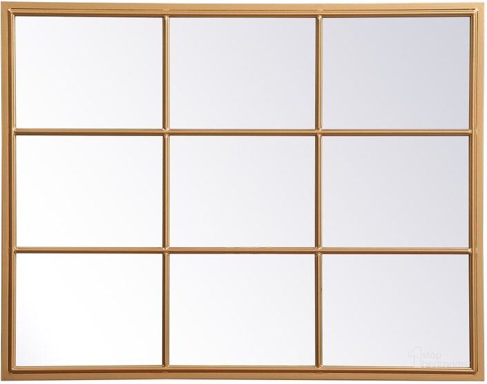 The appearance of Motif Brass Decorative Mirror MR623240BR designed by Elegant Lighting in the transitional interior design. This brass piece of furniture  was selected by 1StopBedrooms from Motif Collection to add a touch of cosiness and style into your home. Sku: MR623240BR. Material: Metal. Product Type: Mirror. Image1