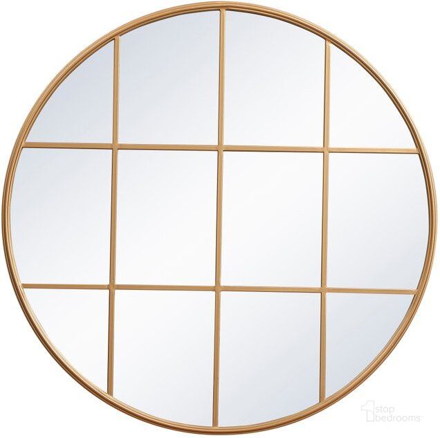 The appearance of Motif Brass Decorative Mirror MR634242BR designed by Elegant Lighting in the transitional interior design. This brass piece of furniture  was selected by 1StopBedrooms from Motif Collection to add a touch of cosiness and style into your home. Sku: MR634242BR. Material: Metal. Product Type: Mirror. Image1
