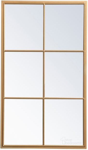 The appearance of Motif Brass Decorative Mirror MR642848BR designed by Elegant Lighting in the transitional interior design. This brass piece of furniture  was selected by 1StopBedrooms from Motif Collection to add a touch of cosiness and style into your home. Sku: MR642848BR. Material: Metal. Product Type: Mirror. Image1