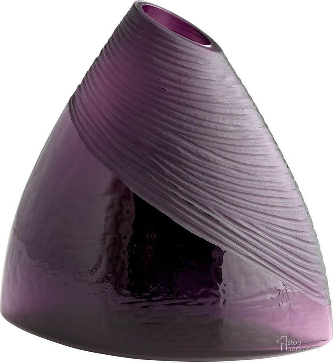 The appearance of Mount Amethyst Small Vase designed by Cyan Design in the modern / contemporary interior design. This purple piece of furniture  was selected by 1StopBedrooms from Mount Collection to add a touch of cosiness and style into your home. Sku: 07336. Material: Glass. Product Type: Vase.
