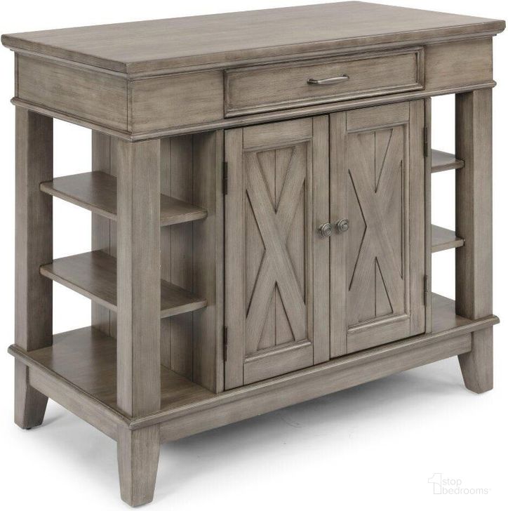 The appearance of Mountain Lodge Kitchen Island designed by Homestyles in the country / farmhouse interior design. This gray piece of furniture  was selected by 1StopBedrooms from Mountain Lodge Collection to add a touch of cosiness and style into your home. Sku: 5525-931;5525-932. Material: Wood. Product Type: Kitchen Island. Image1