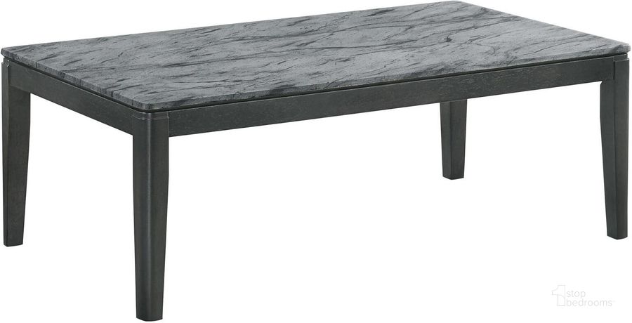 The appearance of Mozzi Rectangular Coffee Table In Faux Grey Marble and Black designed by Coaster in the modern / contemporary interior design. This faux grey marble/black piece of furniture  was selected by 1StopBedrooms from Mozzi Collection to add a touch of cosiness and style into your home. Sku: 753518. Material: Wood. Product Type: Coffee Table. Image1
