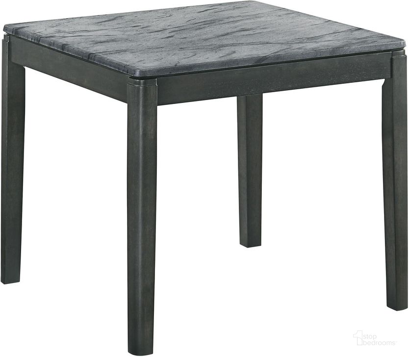 The appearance of Mozzi Square End Table In Faux Grey Marble and Black designed by Coaster in the modern / contemporary interior design. This faux grey marble/black piece of furniture  was selected by 1StopBedrooms from Mozzi Collection to add a touch of cosiness and style into your home. Sku: 753517. Material: Wood. Product Type: End Table. Image1