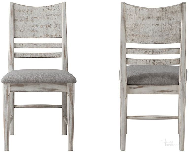 The appearance of Modern Rustic Panel Back Side Chair Set of 2 designed by Intercon in the rustic / southwestern interior design. This gray piece of furniture  was selected by 1StopBedrooms from Modern Rustic Collection to add a touch of cosiness and style into your home. Sku: MR-CH-530C-WWH-RTA. Product Type: Side Chair. Image1