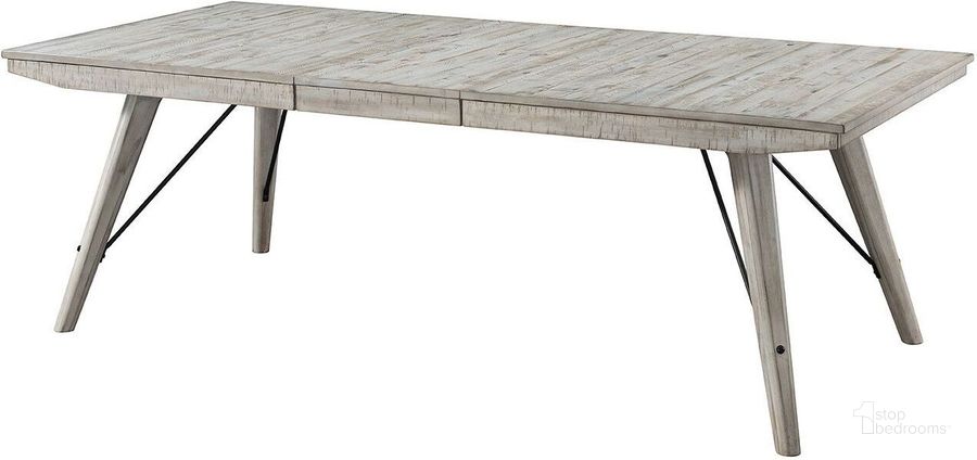 The appearance of Modern Rustic Trestle Dining Table designed by Intercon in the rustic / southwestern interior design. This gray piece of furniture  was selected by 1StopBedrooms from Modern Rustic Collection to add a touch of cosiness and style into your home. Sku: MR-TA-4290-WWH-C. Table Base Style: Trestle. Product Type: Dining Table. Table Top Shape: Rectangular. Image1