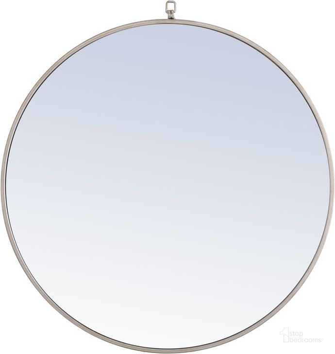 The appearance of Mr4059s Eternity 32" Round Silver Mirror designed by Elegant Lighting in the modern / contemporary interior design. This silver piece of furniture  was selected by 1StopBedrooms from Eternity Collection to add a touch of cosiness and style into your home. Sku: MR4059S. Material: Metal. Product Type: Accent Mirror. Image1