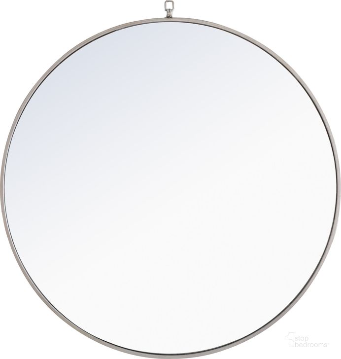 The appearance of Mr4063s Eternity 36" Round Silver Mirror designed by Elegant Lighting in the modern / contemporary interior design. This silver piece of furniture  was selected by 1StopBedrooms from Eternity Collection to add a touch of cosiness and style into your home. Sku: MR4063S. Material: Metal. Product Type: Accent Mirror. Image1