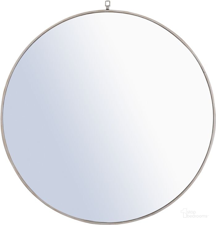 The appearance of Mr4066s Eternity 42" Round Silver Mirror designed by Elegant Lighting in the modern / contemporary interior design. This silver piece of furniture  was selected by 1StopBedrooms from Eternity Collection to add a touch of cosiness and style into your home. Sku: MR4066S. Material: Metal. Product Type: Accent Mirror. Image1