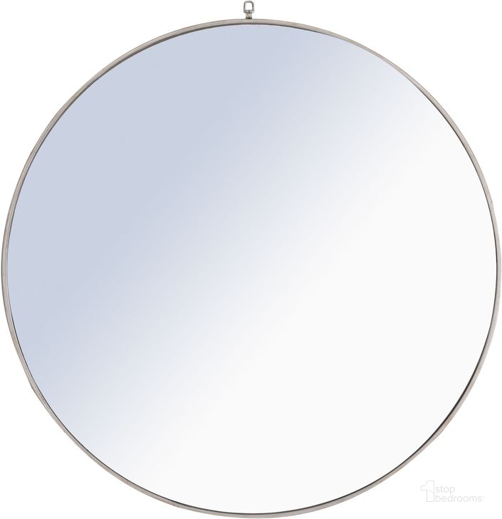 The appearance of Mr4069s Eternity 48" Round Silver Mirror designed by Elegant Lighting in the modern / contemporary interior design. This silver piece of furniture  was selected by 1StopBedrooms from Eternity Collection to add a touch of cosiness and style into your home. Sku: MR4069S. Material: Metal. Product Type: Accent Mirror. Image1
