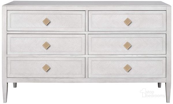 The appearance of Munroe Dresser In White designed by Vanguard Furniture in the transitional interior design. This white piece of furniture  was selected by 1StopBedrooms from Munroe Collection to add a touch of cosiness and style into your home. Sku: R774D-CB. Material: Wood. Product Type: Dresser.