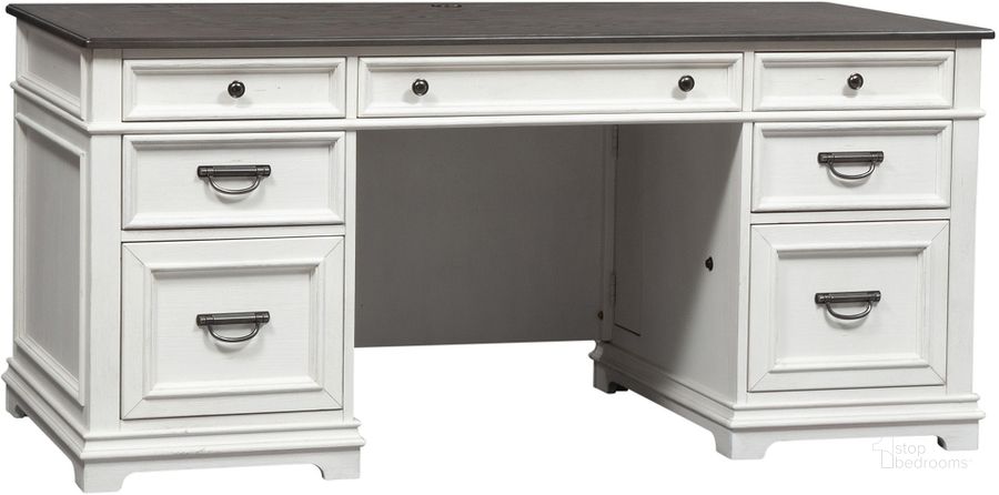 The appearance of Murvale White Executive Desk designed by Boho House in the country / farmhouse interior design. This white piece of furniture  was selected by 1StopBedrooms from Murvale Collection to add a touch of cosiness and style into your home. Sku: 417-HO105B;417-HO105T. Product Type: Executive Desk. Material: Pine. Image1