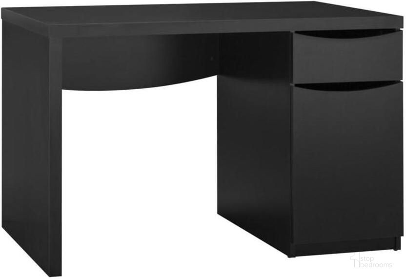 The appearance of Montrese Classic Black Desk designed by Bush Furniture in the modern / contemporary interior design. This black piece of furniture  was selected by 1StopBedrooms from Montrese Collection to add a touch of cosiness and style into your home. Sku: MY72717-03. Material: Wood. Product Type: Computer Desk. Image1
