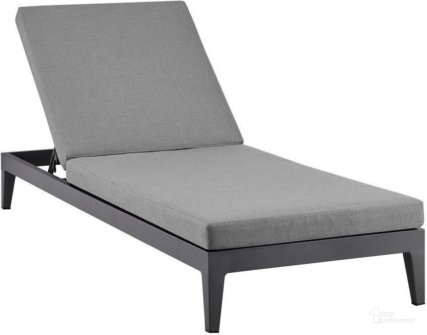 The appearance of Mycroft Aluminium Outdoor Chaise Lounge designed by Boho House in the transitional interior design. This dark gray piece of furniture  was selected by 1StopBedrooms from Mycroft Collection to add a touch of cosiness and style into your home. Sku: LCMQLOGR. Material: Aluminum. Product Type: Outdoor Chaise Lounge. Image1