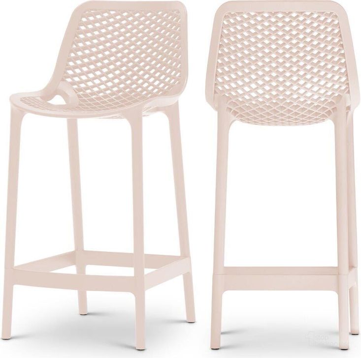 The appearance of Mykonos Pink Outdoor Patio Stool Set of 4 designed by Meridian in the modern / contemporary interior design. This pink piece of furniture  was selected by 1StopBedrooms from Mykonos Collection to add a touch of cosiness and style into your home. Sku: 330Pink. Material: Polypropylene. Product Type: Outdoor Chair. Image1