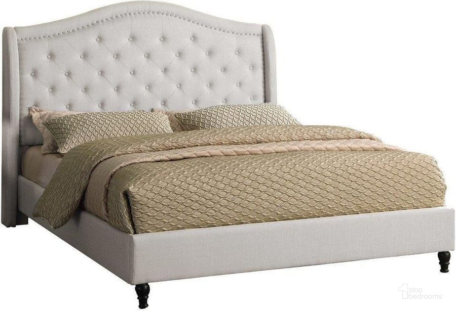 The appearance of Myrick Fabric Upholstered Tufted Eastern King Platform Bed In Beige designed by Best Master Furniture in the modern / contemporary interior design. This beige piece of furniture  was selected by 1StopBedrooms from Myrick Collection to add a touch of cosiness and style into your home. Sku: YY131BEK. Bed Type: Platform Bed. Material: Upholstered. Product Type: Platform Bed. Bed Size: King. Image1