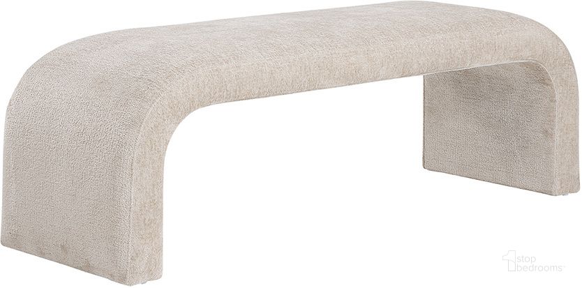 The appearance of Nahara Bench In Bergen Taupe designed by Sunpan in the modern / contemporary interior design. This taupe piece of furniture  was selected by 1StopBedrooms from Nahara Collection to add a touch of cosiness and style into your home. Sku: 108427. Material: Fabric. Product Type: Bench. Image1