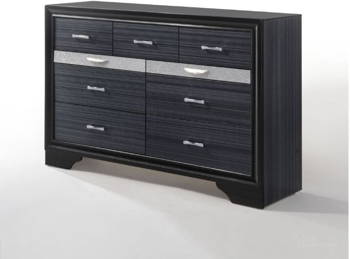 The appearance of Naima Dresser (Black) designed by ACME in the modern / contemporary interior design. This black piece of furniture  was selected by 1StopBedrooms from Naima Collection to add a touch of cosiness and style into your home. Sku: 25905. Material: Wood. Product Type: Dresser. Image1