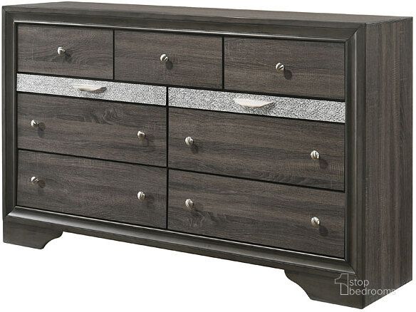 The appearance of Naima Dresser (Gray) designed by ACME in the modern / contemporary interior design. This gray piece of furniture  was selected by 1StopBedrooms from Naima Collection to add a touch of cosiness and style into your home. Sku: 25975. Material: Wood. Product Type: Dresser. Image1