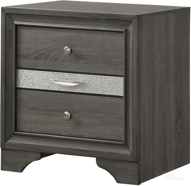 The appearance of Naima Nightstand (Gray) designed by ACME in the modern / contemporary interior design. This gray piece of furniture  was selected by 1StopBedrooms from Naima Collection to add a touch of cosiness and style into your home. Sku: 25973. Material: Wood. Product Type: Nightstand. Image1