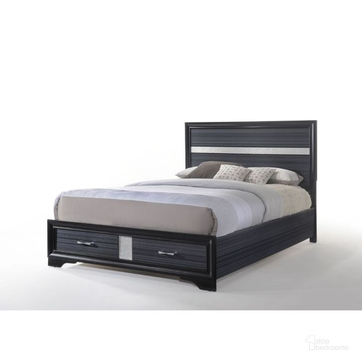 The appearance of Naima Storage Bed (Black) (King) designed by ACME in the modern / contemporary interior design. This black piece of furniture  was selected by 1StopBedrooms from Naima Collection to add a touch of cosiness and style into your home. Sku: 25897EK-HF;25898EK-R;25899EK-DRW. Bed Type: Storage Bed. Material: Wood. Product Type: Storage Bed. Bed Size: King. Image1
