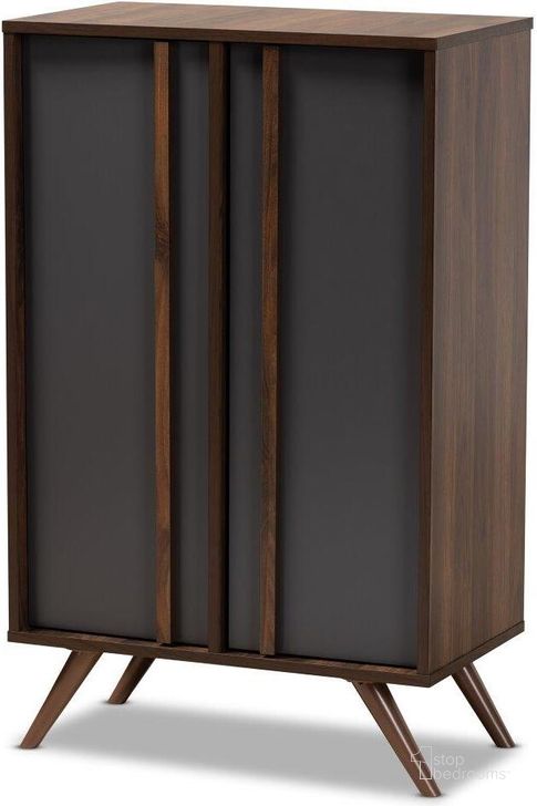 The appearance of Naoki Modern and Contemporary Two-Tone Grey and Walnut Finished Wood 2-Door Shoe Cabinet designed by Baxton Studio in the modern / contemporary interior design. This grey piece of furniture  was selected by 1StopBedrooms from Naoki Collection to add a touch of cosiness and style into your home. Sku: LV15SC15150-Columbia/Dark Grey-Shoe Cabinet. Material: Wood. Product Type: Shoe Cabinet. Image1