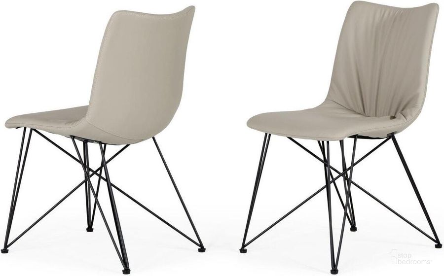 The appearance of Naomi Modern Grey Leatherette Dining Chair Set Of 2 designed by VIG Furniture in the modern / contemporary interior design. This grey piece of furniture  was selected by 1StopBedrooms from  to add a touch of cosiness and style into your home. Sku: VGEWF3205AA-GRY. Material: Leather. Product Type: Dining Chair. Image1