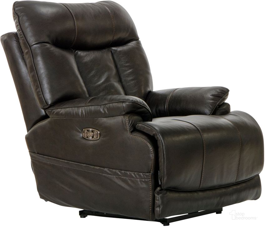 Catnapper Anders Power Lay Flat Recliner with Power Headrest in Dark Chocolate