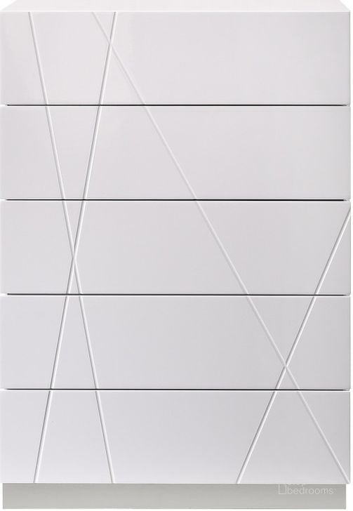 The appearance of Naples White Lacquer Chest designed by J&M in the modern / contemporary interior design. This white piece of furniture  was selected by 1StopBedrooms from Naples Collection to add a touch of cosiness and style into your home. Sku: 17686-C. Material: Wood. Product Type: Chest. Image1