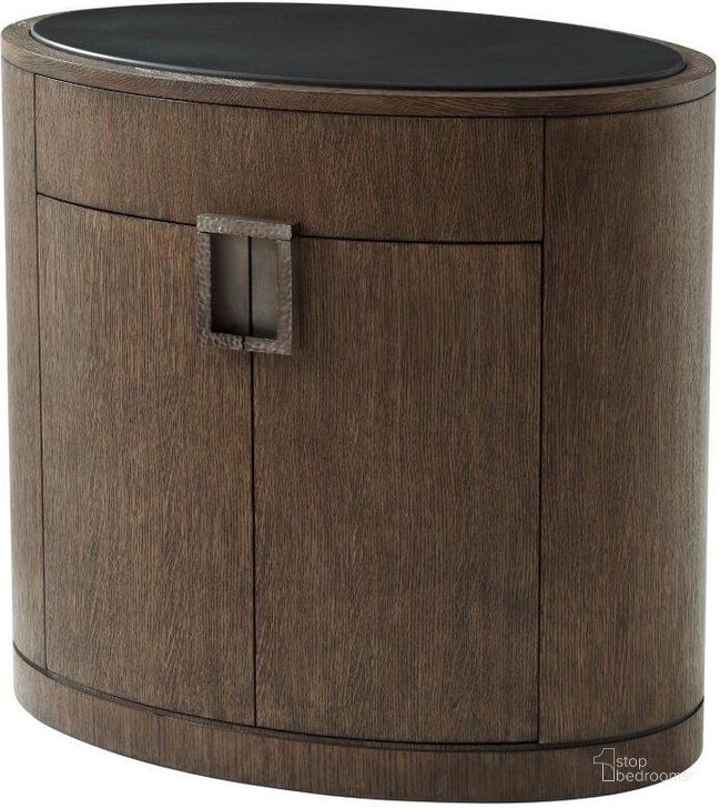 The appearance of Nario Nightstand 6005-595.C118 designed by Theodore Alexander in the transitional interior design. This  piece of furniture  was selected by 1StopBedrooms from Isola Collection to add a touch of cosiness and style into your home. Sku: 6005-595.C118. Material: Wood. Product Type: Nightstand.