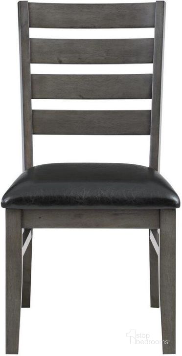 The appearance of Nashua Black Side Chair Set of 2 designed by Homelegance in the transitional interior design. This black piece of furniture  was selected by 1StopBedrooms from Nashua Collection to add a touch of cosiness and style into your home. Sku: 5567GYS. Material: Faux Leather. Product Type: Side Chair. Image1